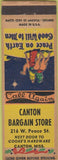 Matchbook Cover - Canton Bargain Store MS Christmas