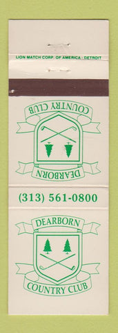 Matchbook Cover - Dearborn Country Club MI