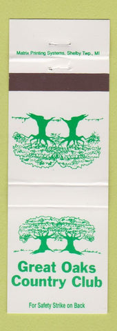 Matchbook Cover - Great Oaks Country Club