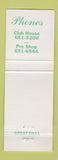 Matchbook Cover - Great Oaks Country Club