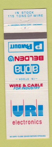 Matchbook Cover - URI Electronics Alpha Belden Panduit Cincinnati OH Florence KY