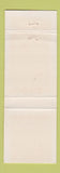 Matchbook Cover - Abuse Hotline Florida FL