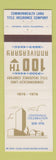 Matchbook Cover - Commonwealth Land Title Insurance 100th 1976