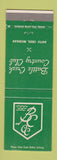 Matchbook Cover - Battle Creek Country Club Battle Creek MI
