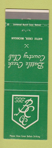 Matchbook Cover - Battle Creek Country Club Battle Creek MI