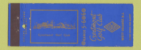 Matchbook Cover - Crestmont Golf Club West Orange NJ