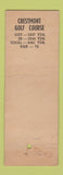 Matchbook Cover - Crestmont Golf Club West Orange NJ