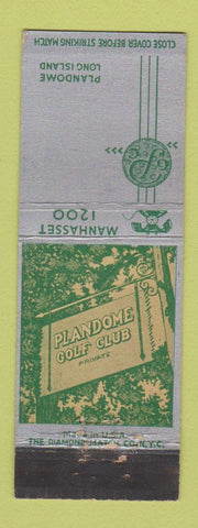 Matchbook Cover - Plandome Golf Club LI NY WEAR