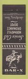 Matchbook Cover - Bar X Service Club San Antonio TX Normoyle Ordnance military
