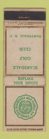 Matchbook Cover - Scardsale Golf Club Hartsville NY WORN