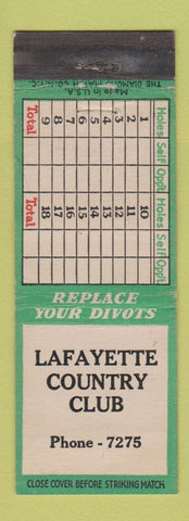 Matchbook Cover - Lafayette Country Club
