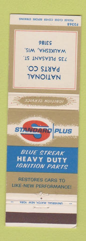 Matchbook Cover - Blue Streak Ignition Parts Waukesha WI
