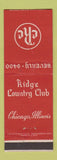 Matchbook Cover - Ridge Country Club Chicago IL