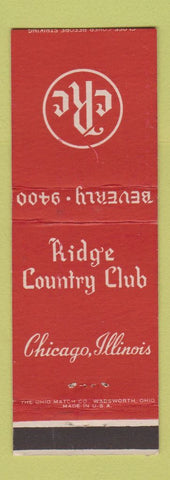 Matchbook Cover - Ridge Country Club Chicago IL