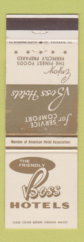 Matchbook Cover - Boss Hotels WHITE & GOLD