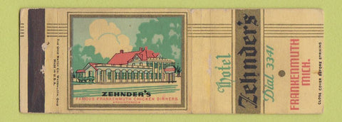 Matchbook Cover - Hotel Zehnder's Frenkenmuth MI WEAR
