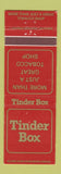 Matchbook Cover - Tinder Box Tobacco Shop
