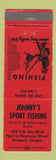 Matchbook Cover - Johnny's Sport Fishing Newport OR