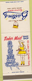 Matchbook Cover - Barton's Tinker Maid Bake Shop Waco TX