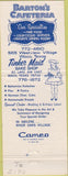 Matchbook Cover - Barton's Tinker Maid Bake Shop Waco TX