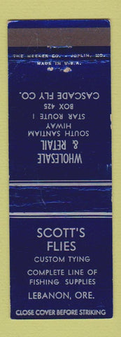 Matchbook Cover - Scott's Flies Fishing Lebanon OR