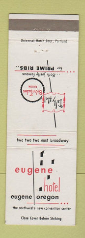 Matchbook Cover - Eugene Hotel OR