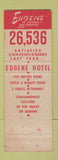 Matchbook Cover - Eugene Hotel OR