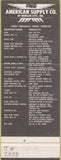 Matchbook Cover - American Supply Co Morgan City LA Tools