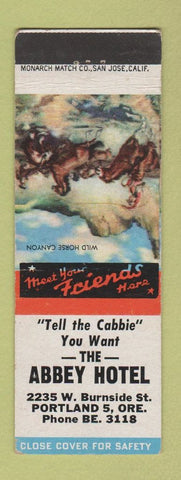 Matchbook Cover - Abbey Hotel Portland OR