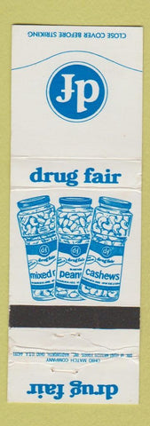 Matchbook Cover - Drug Fair Nuts Cashews Peanuts WEAR