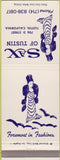 Matchbook Cover - Sax of Tustin CA girlie women's clothes