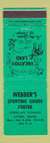 Matchbook Cover - Webber's Sporting Goods Center Kittery ME