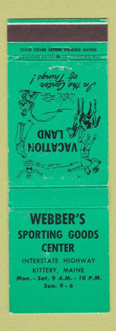 Matchbook Cover - Webber's Sporting Goods Center Kittery ME