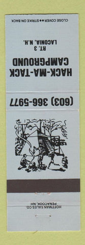 Matchbook Cover - Hack Ma Tack Campground Laconia NH
