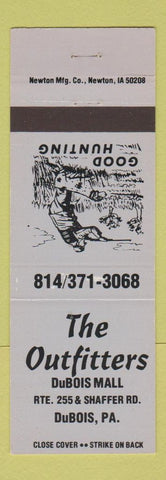 Matchbook Cover - The Outfitters Hunting DuBois PA Sporting Goods BLUE