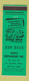 Matchbook Cover - Kite's Restaurant South Grafton MA