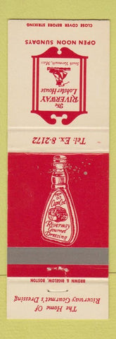 Matchbook Cover - Riverway Lobster House South Yarmouth MA