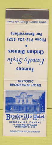 Matchbook Cover - Brookville Hotel KS
