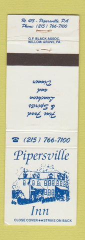 Matchbook Cover - Pipersville Inn PA WEAR