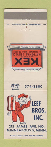 Matchbook Cover - Kex Leef Bros Callaway Mills Towel Minneapolis MN