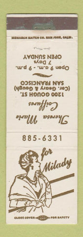 Matchbook Cover - Theresa Marie Coiffures Salon San Francisco CA