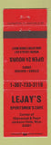 Matchbook Cover - Lejay's Sportsmen's Cafe Jackson Hole WY WEAR