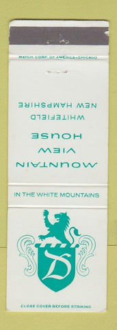 Matchbook Cover - Mountain View House Whitefield NH