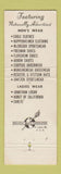 Matchbook Cover - Eklund Clothing Men's Minneapolis MN WORN