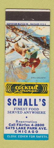 Matchbook Cover - Schall's Restaurant Chicago IL