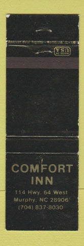 Matchbook Cover - Comfort Inn Murphy NC WEAR