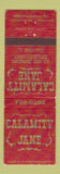 Matchbook Cover - Calamity Jane Glenview IL WEAR