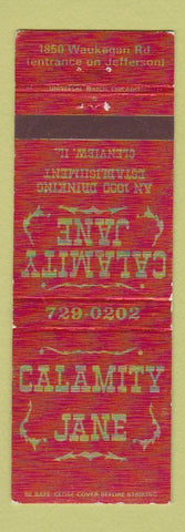 Matchbook Cover - Calamity Jane Glenview IL WEAR