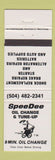 Matchbook Cover - SpeeDee Oil Change