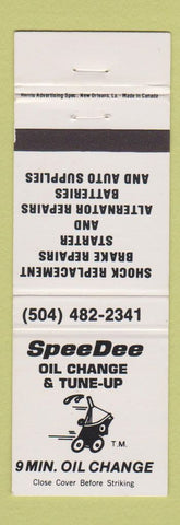 Matchbook Cover - SpeeDee Oil Change